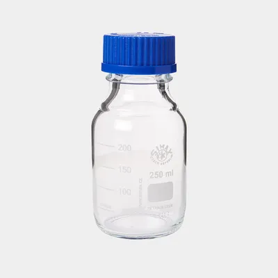 شیشه درب آبی آزمایشگاهی